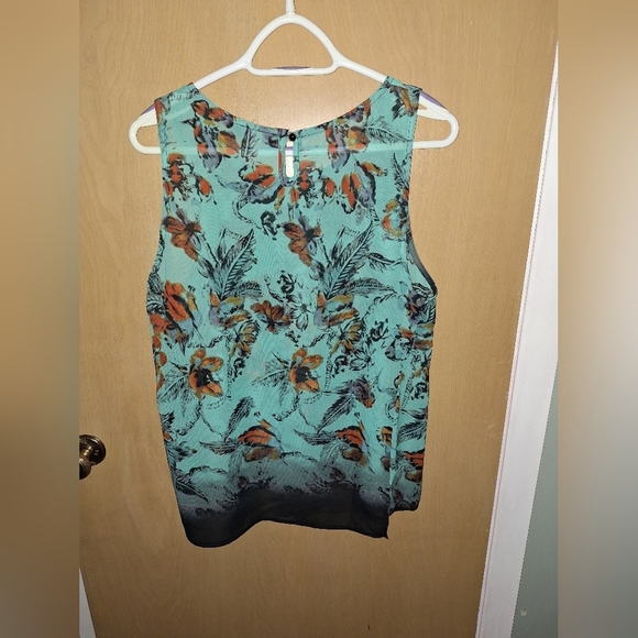 Candy Couture Floral Tank Top Size XL - Picture 2 of 3